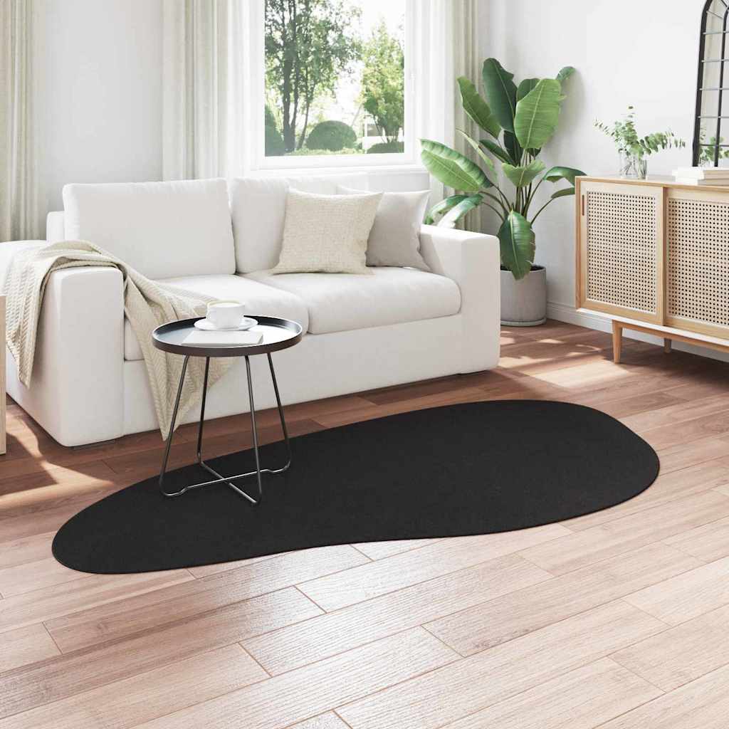 Teppich HUARTE Schwarz 100 x 200 cm Polyester