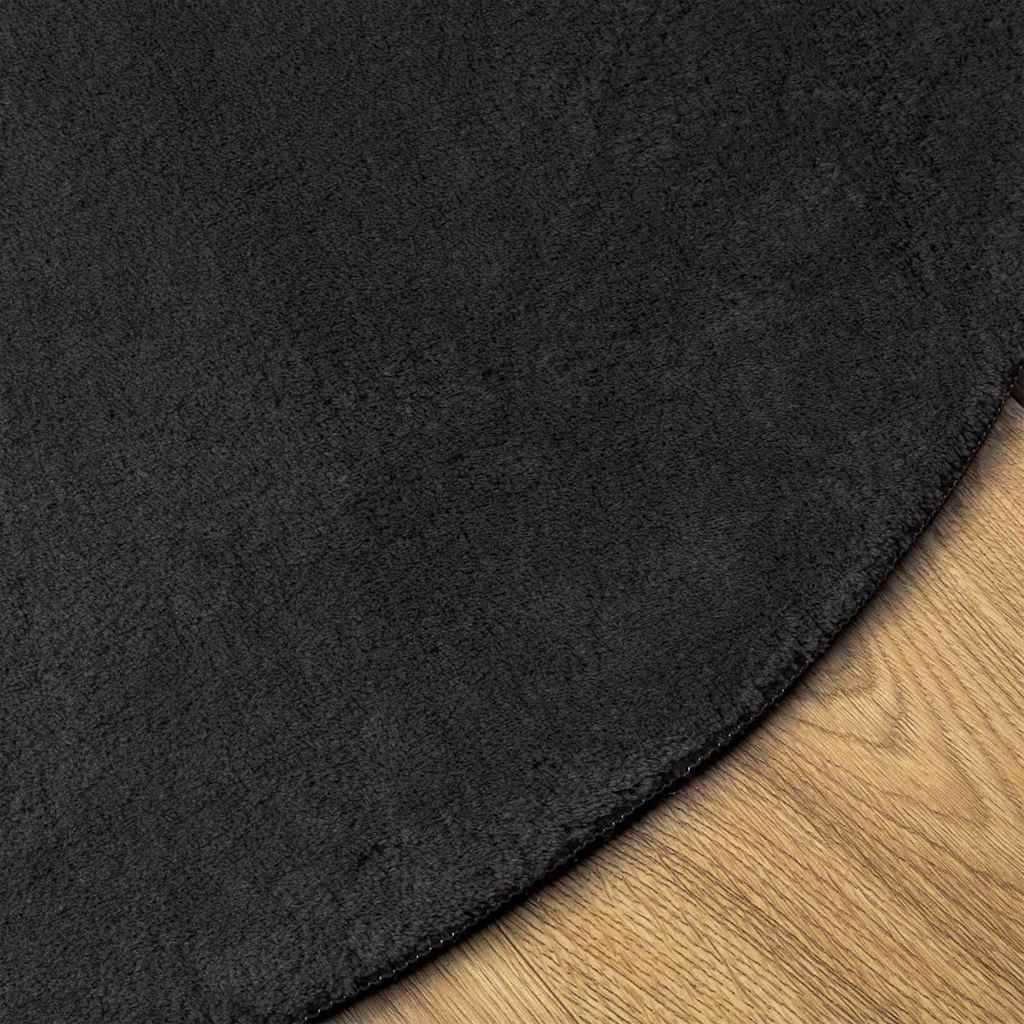 Teppich HUARTE Schwarz 140 x 200 cm Polyester