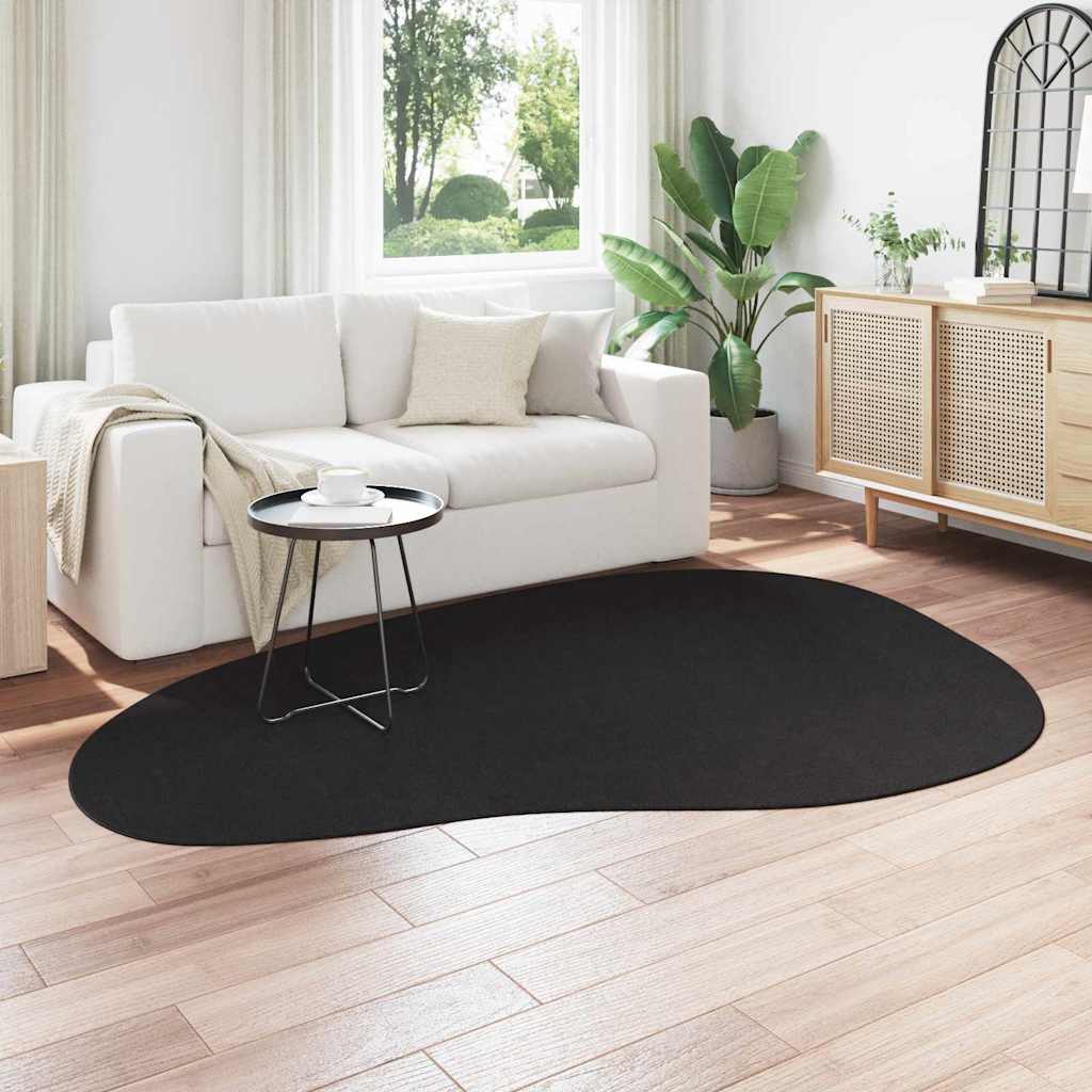 Teppich HUARTE Schwarz 160 x 230 cm Polyester