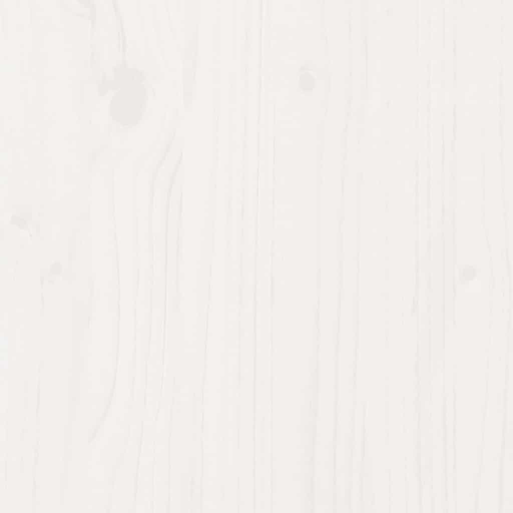 Kopfteil mit Bücherregal L-Form Weiß 120 cm Massivholz Kiefer