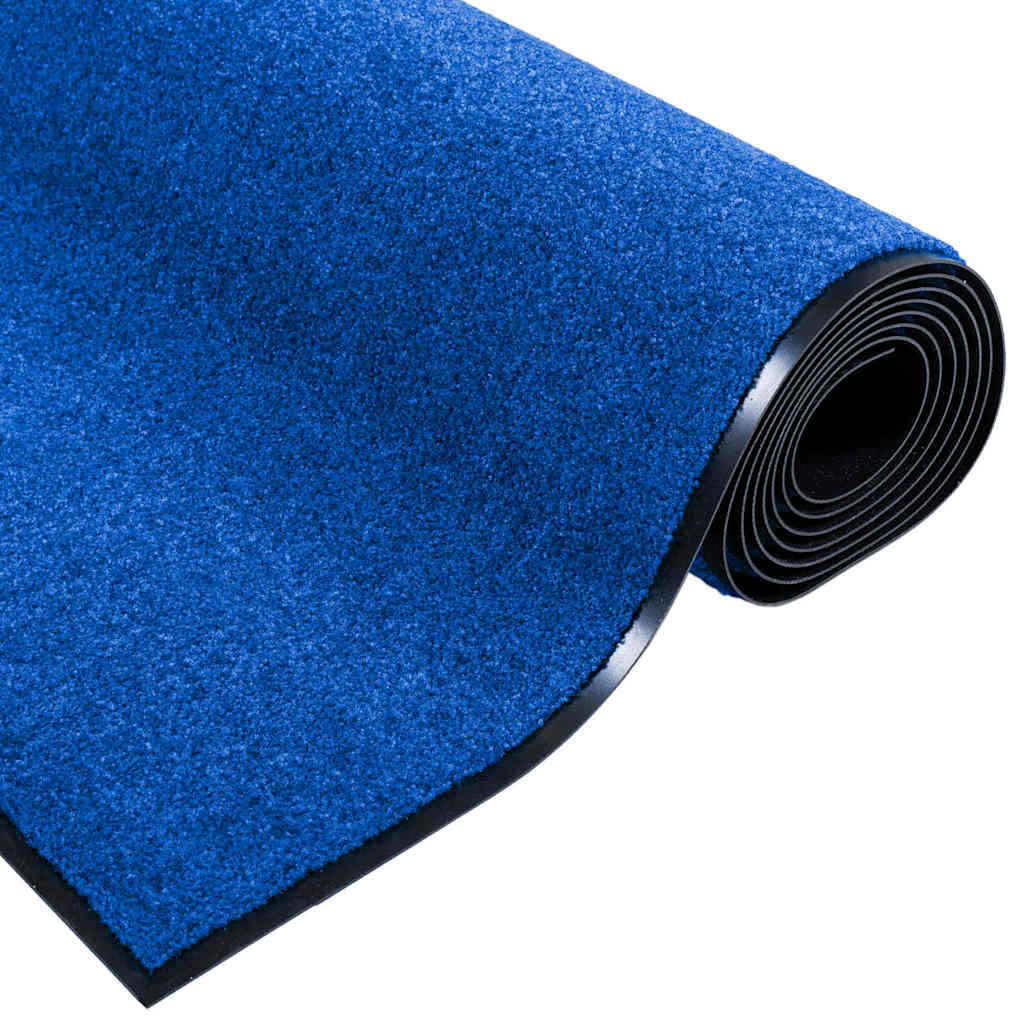 Fußmatte Blau und Schwarz 120 x 250 cm 100% Polyamid