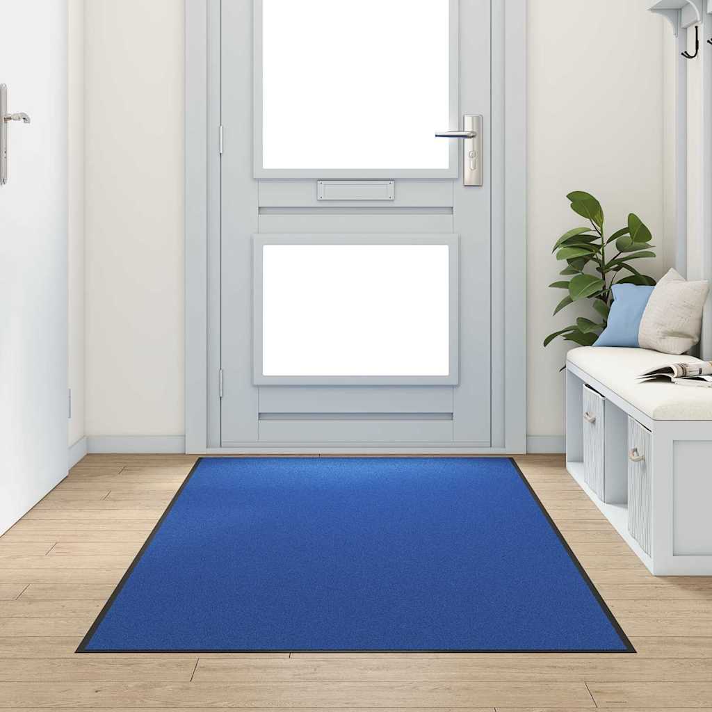 Fußmatte Blau und Schwarz 120 x 250 cm 100% Polyamid