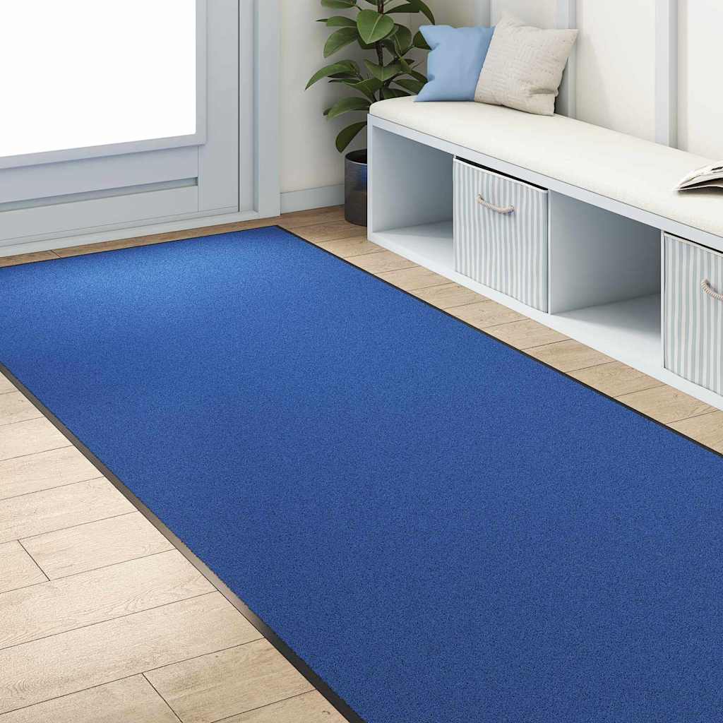 Fußmatte Blau und Schwarz 120 x 300 cm 100% Polyamid