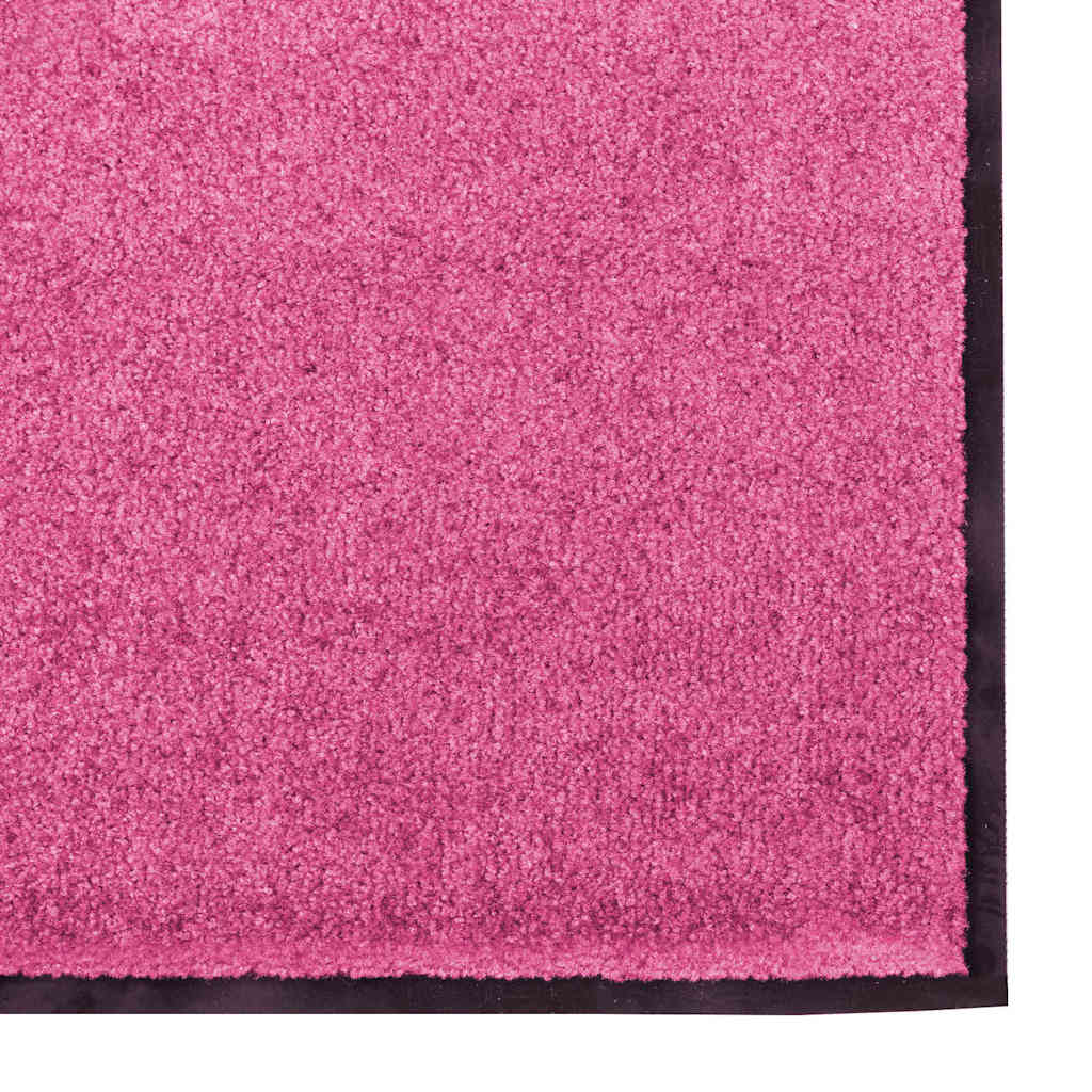 Fußmatte Rosa und Schwarz 120 x 250 cm 100% Polyamid