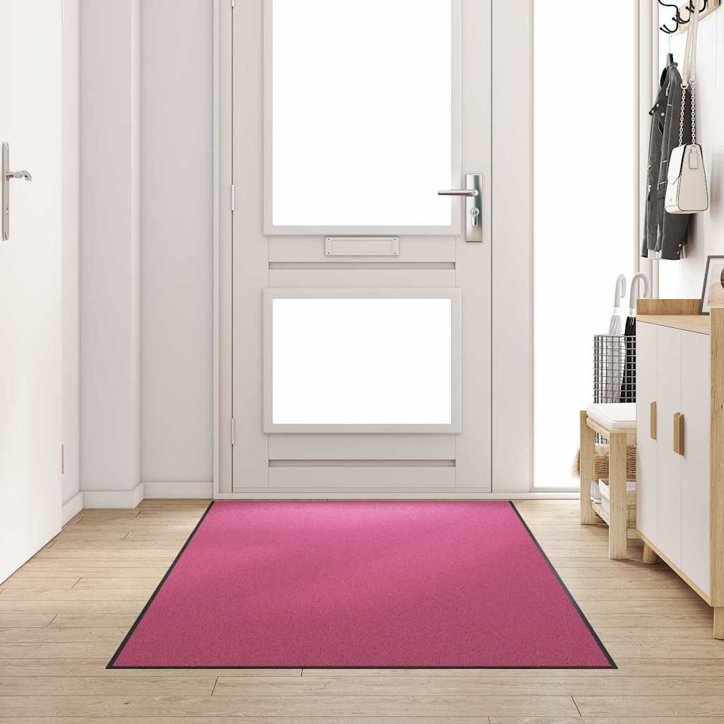 Fußmatte Rosa und Schwarz 120 x 250 cm 100% Polyamid