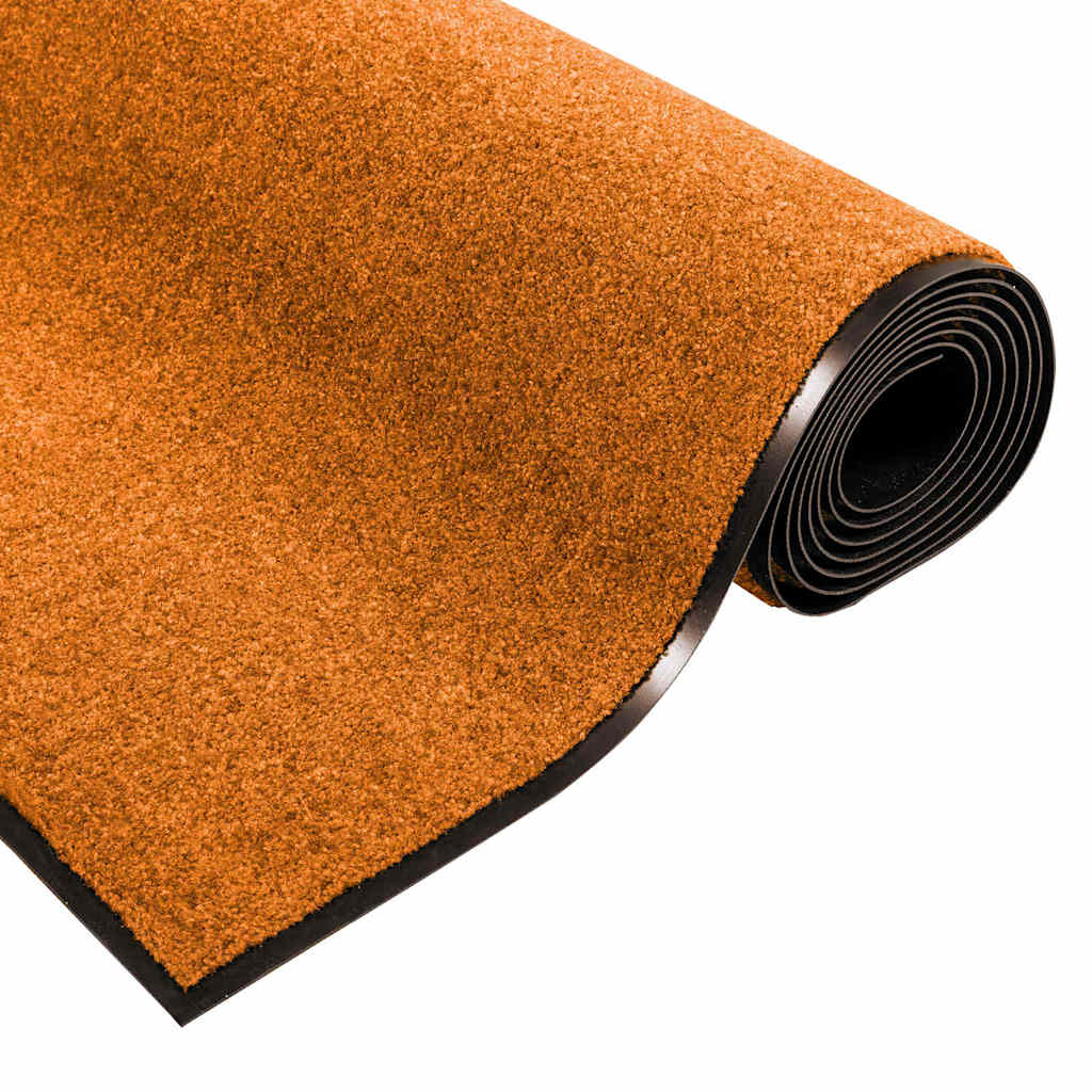 Fußmatte Orange und Schwarz 120 x 250 cm Polyamid und PVC