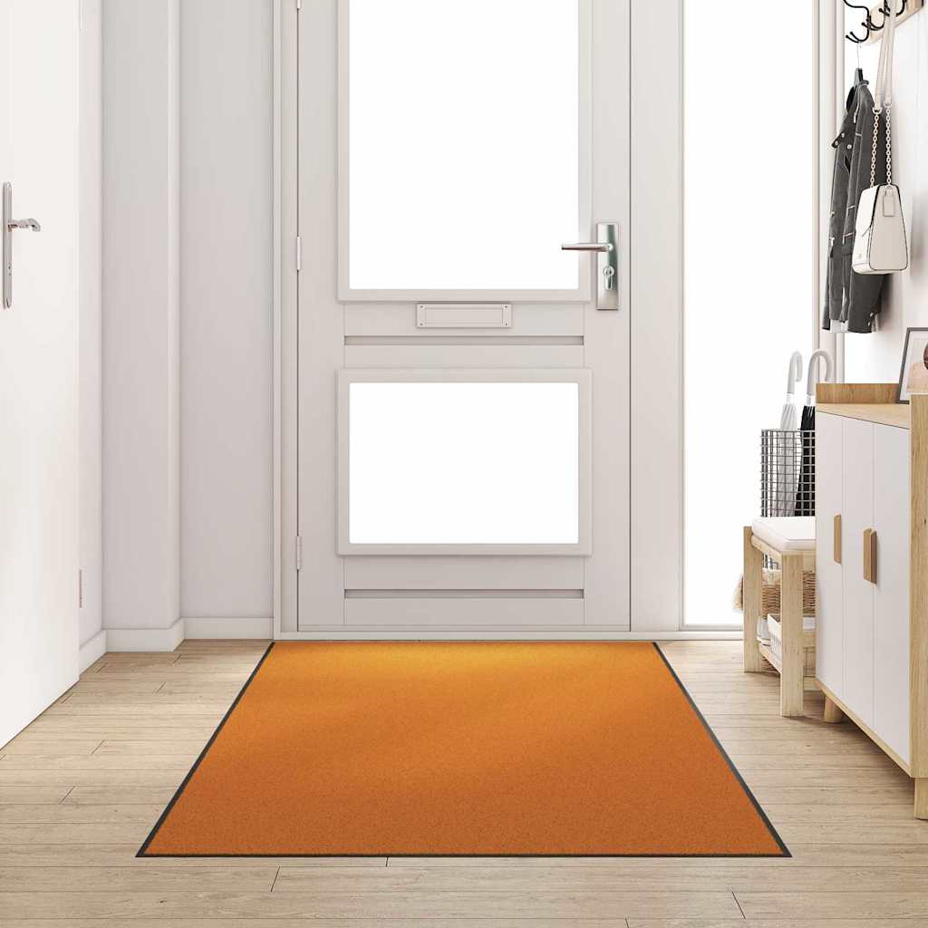 Fußmatte Orange und Schwarz 120 x 250 cm Polyamid und PVC