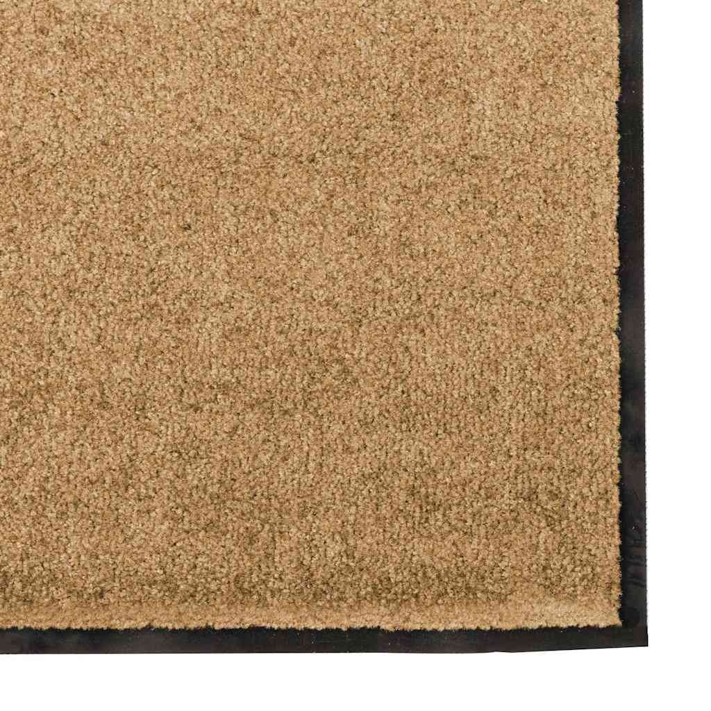Fußmatte Creme und Schwarz 120 x 300 cm Polyamid und PVC