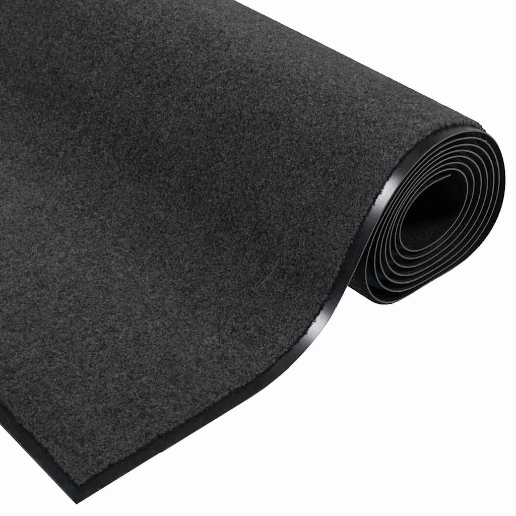 Fußmatte Anthrazit und Schwarz 120 x 300 cm 100% Polyamid