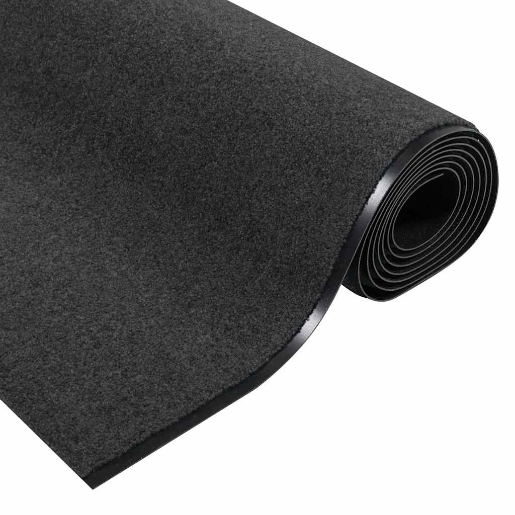 Fußmatte Anthrazit und Schwarz 120 x 400 cm 100% Polyamid