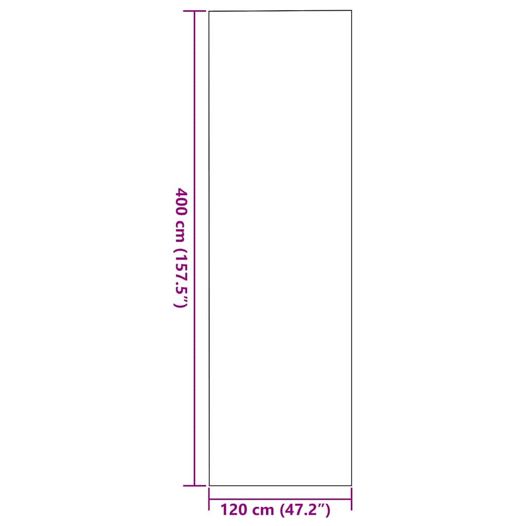 Fußmatte Anthrazit und Schwarz 120 x 400 cm 100% Polyamid