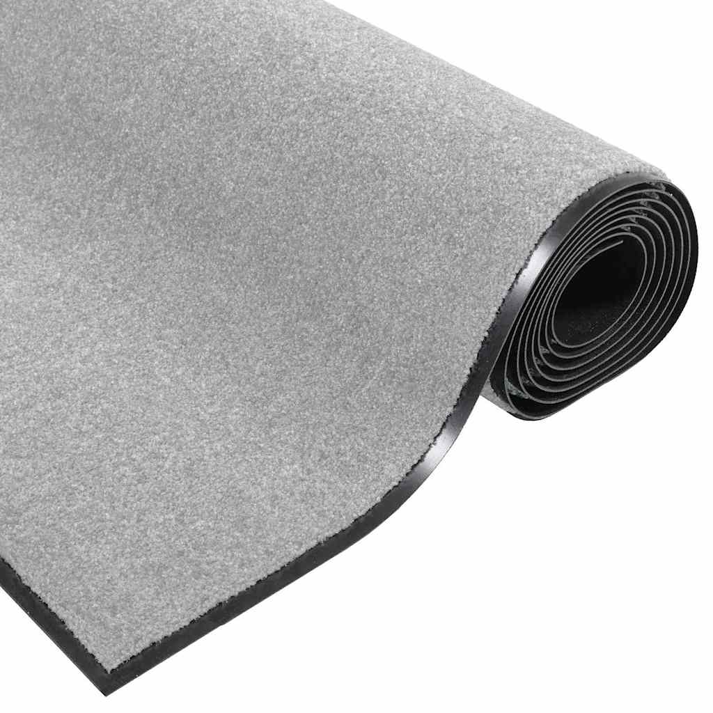 Fußmatte Grau und Schwarz 120 x 300 cm 100% Polyamid