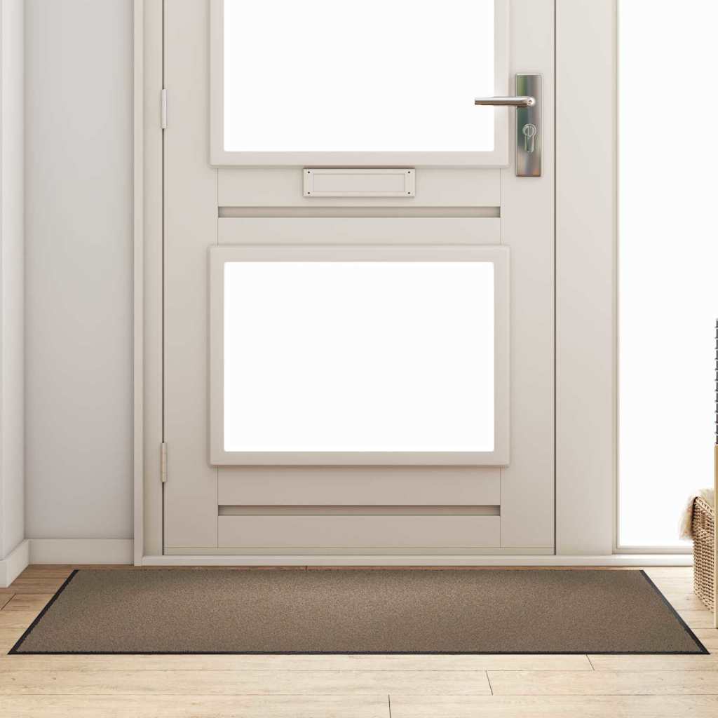 Fußmatte Beige und Schwarz 90 x 150 cm 100% Polyamid