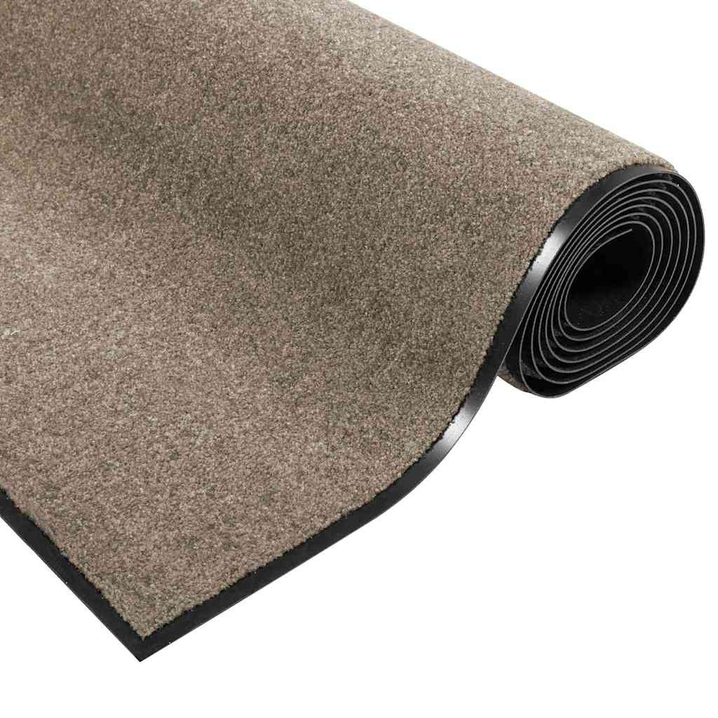 Fußmatte Beige und Schwarz 120 x 180 cm 100% Polyamid