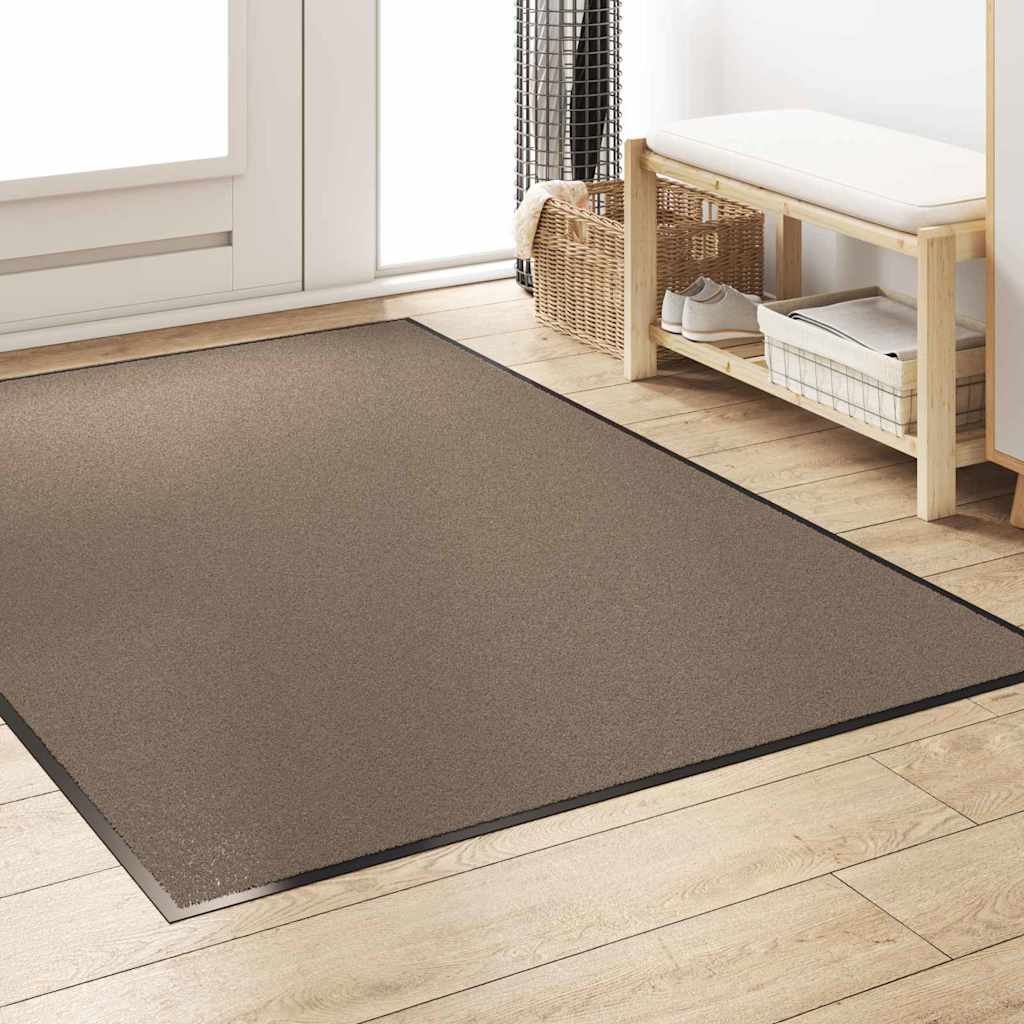 Fußmatte Beige und Schwarz 120 x 180 cm 100% Polyamid