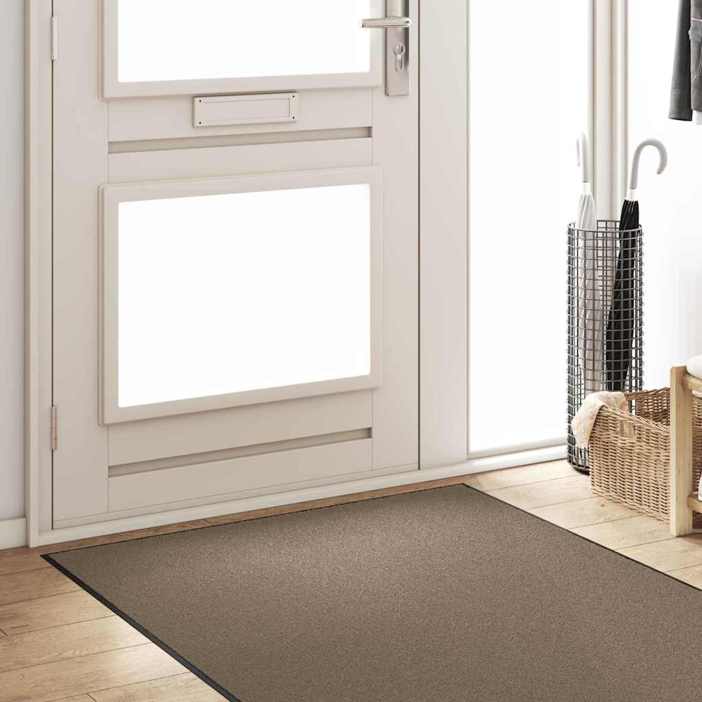 Fußmatte Beige und Schwarz 120 x 250 cm 100% Polyamid