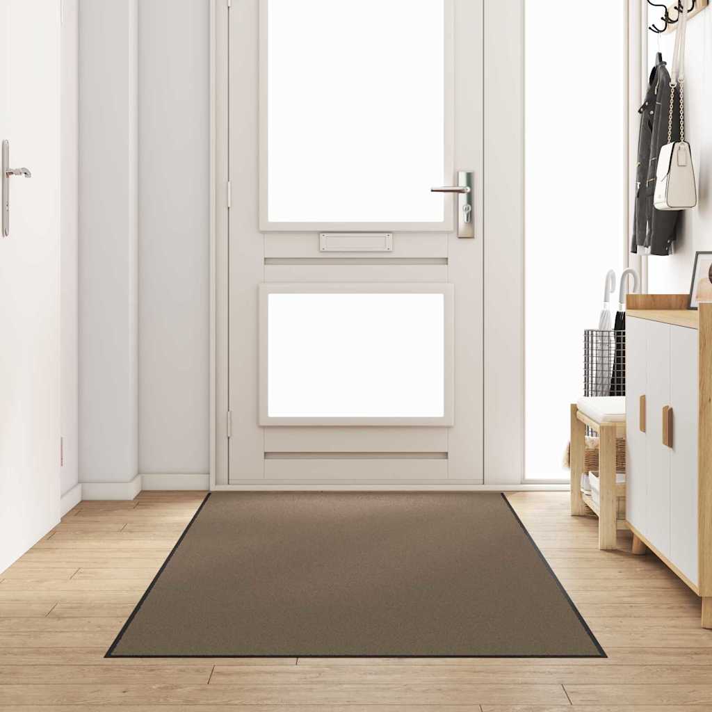 Fußmatte Beige und Schwarz 120 x 300 cm 100% Polyamid