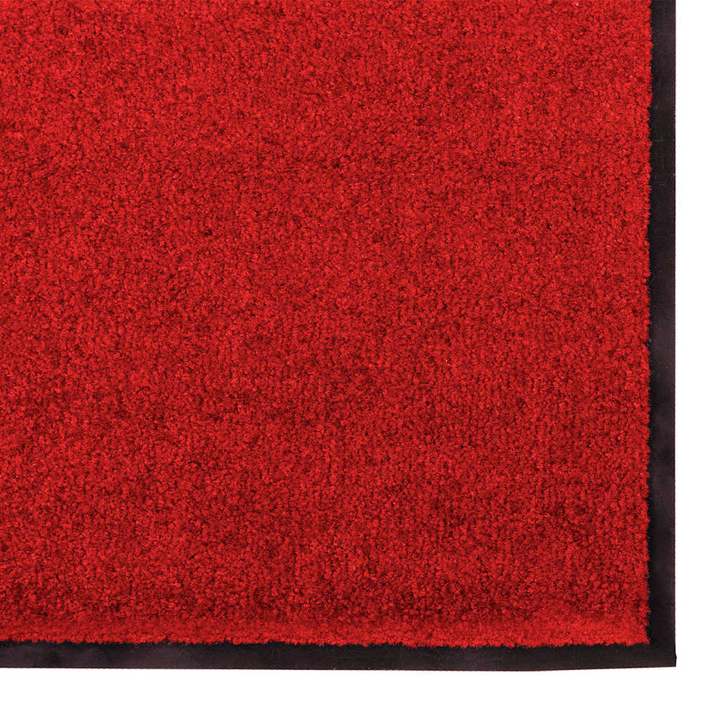 Fußmatte Rot und Schwarz 60 x 180 cm 100% Polyamid
