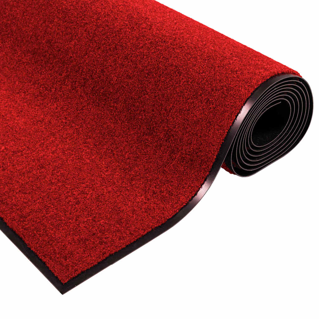 Fußmatte Rot und Schwarz 60 x 180 cm 100% Polyamid