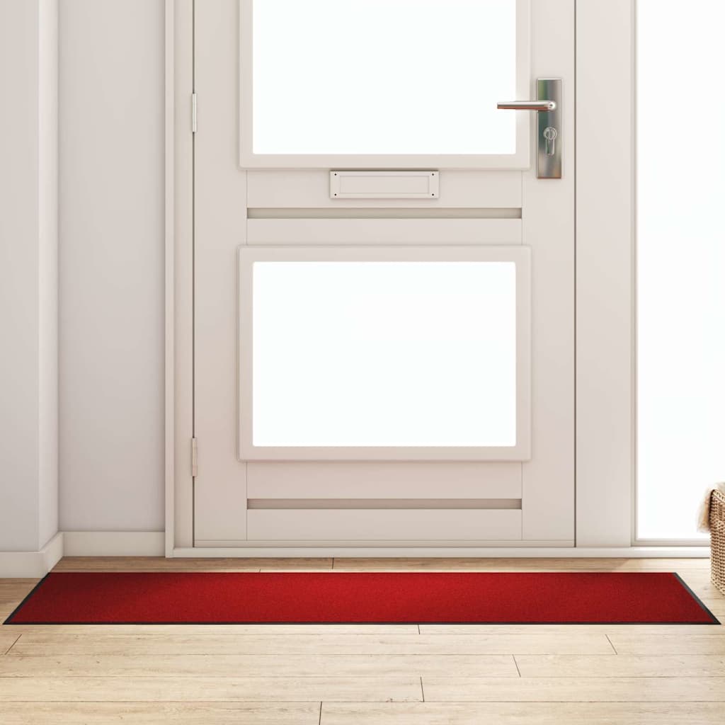 Fußmatte Rot und Schwarz 60 x 180 cm 100% Polyamid
