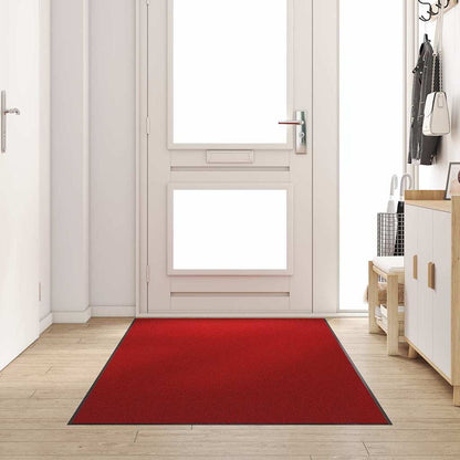 Fußmatte Rot und Schwarz 120 x 250 cm 100% Polyamid
