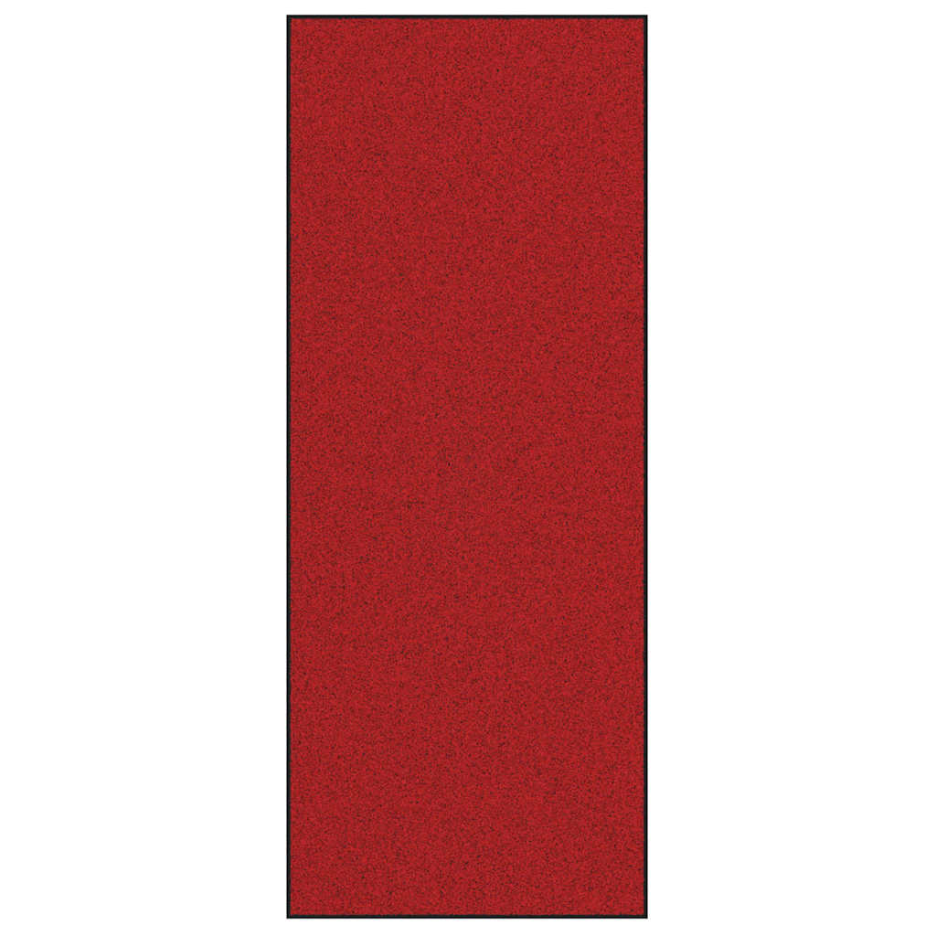 Fußmatte Rot und Schwarz 120 x 300 cm 100% Polyamid