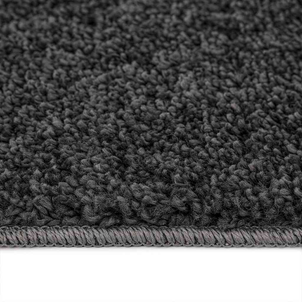 Anti-Rutsch Shaggy Teppich Dunkelgrau 120 x 120 cm PP
