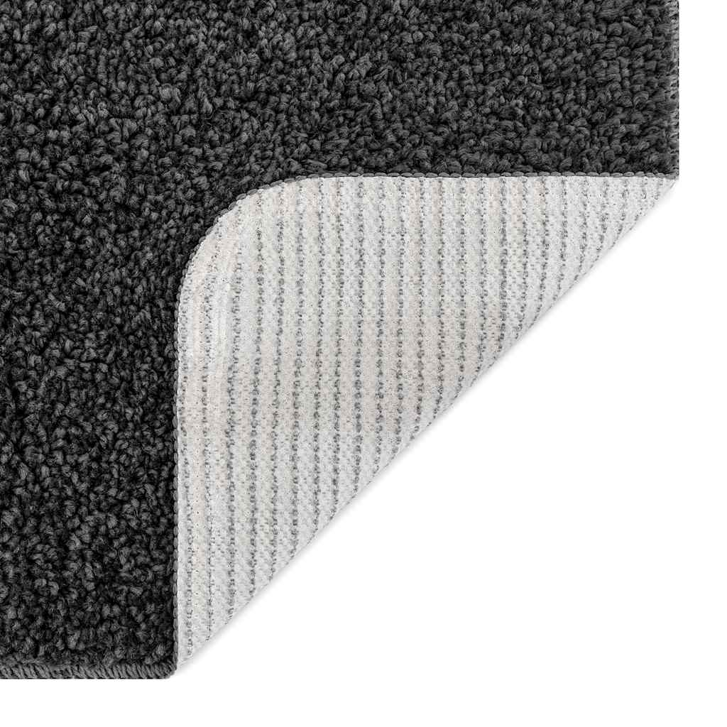 Anti-Rutsch Shaggy Teppich Dunkelgrau 160 x 160 cm PP