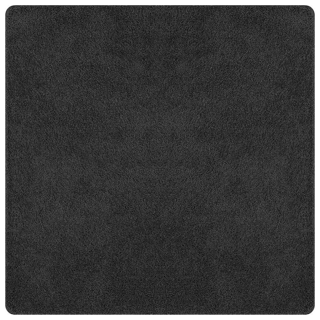 Anti-Rutsch Shaggy Teppich Dunkelgrau 200 x 200 cm PP