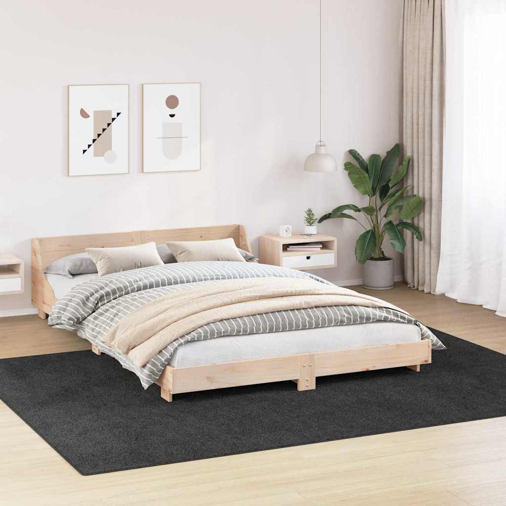 Anti-Rutsch Shaggy Teppich Dunkelgrau 240 x 340 cm PP