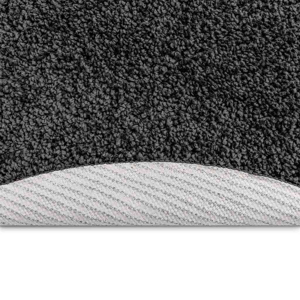 Anti-Rutsch Shaggy Teppich Dunkelgrau 90 x 90 cm PP