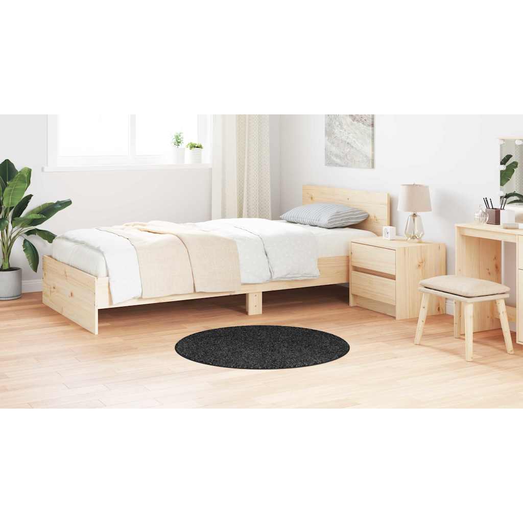 Anti-Rutsch Shaggy Teppich Dunkelgrau 90 x 90 cm PP