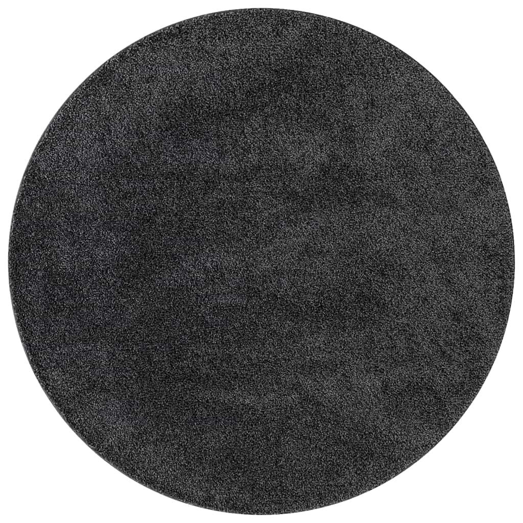Anti-Rutsch Shaggy Teppich Dunkelgrau 90 x 90 cm PP