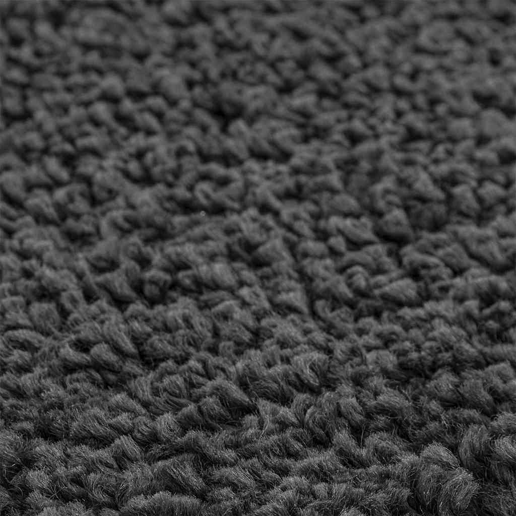 Anti-Rutsch Shaggy Teppich Dunkelgrau 160 x 160 cm PP