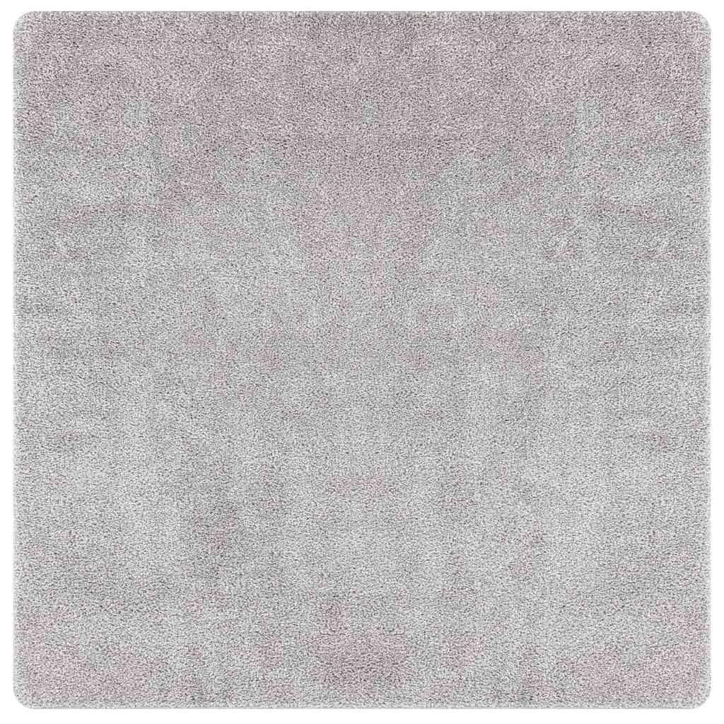 Anti-Rutsch Shaggy Teppich Grau 200 x 200 cm PP