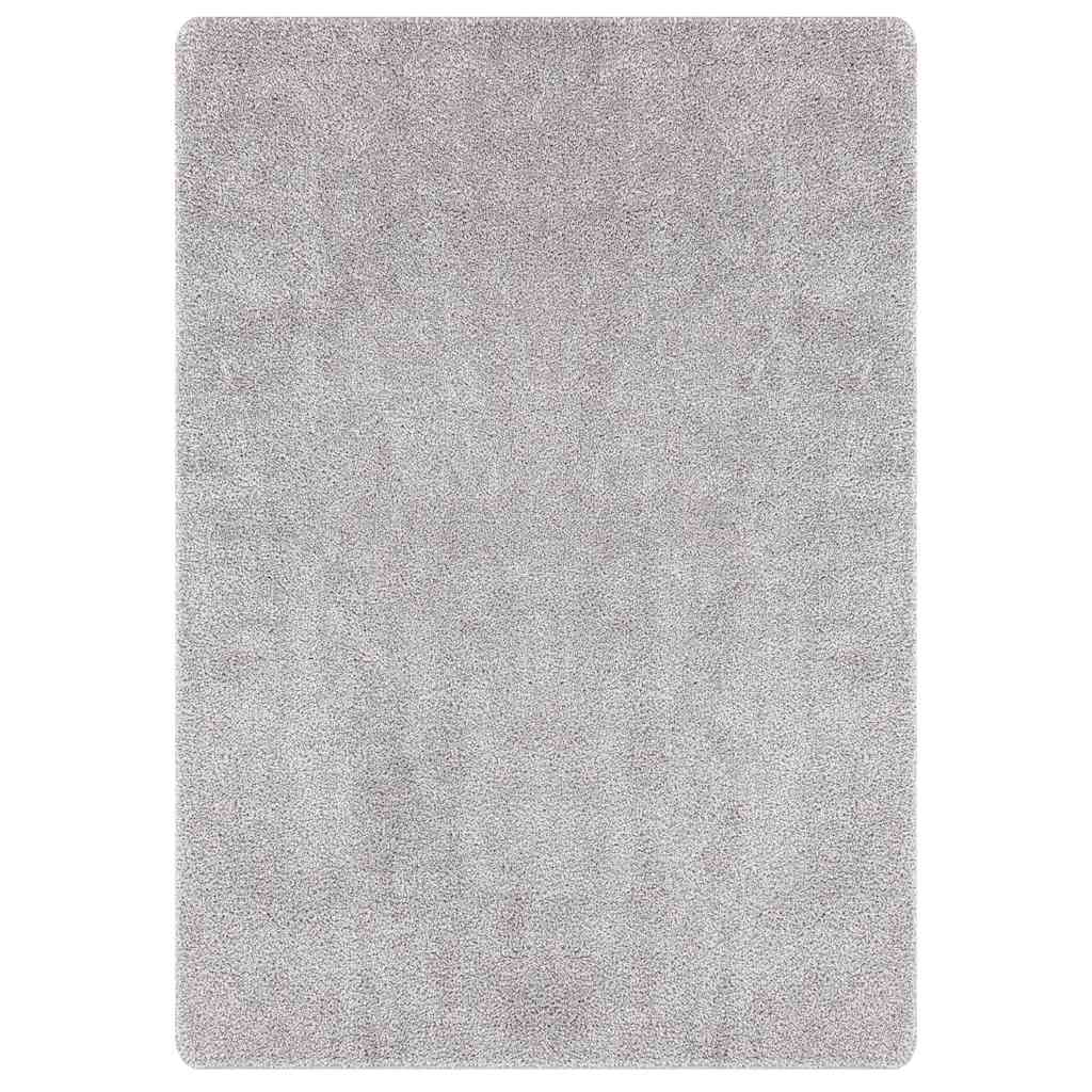Anti-Rutsch Shaggy Teppich Grau 240 x 340 cm PP