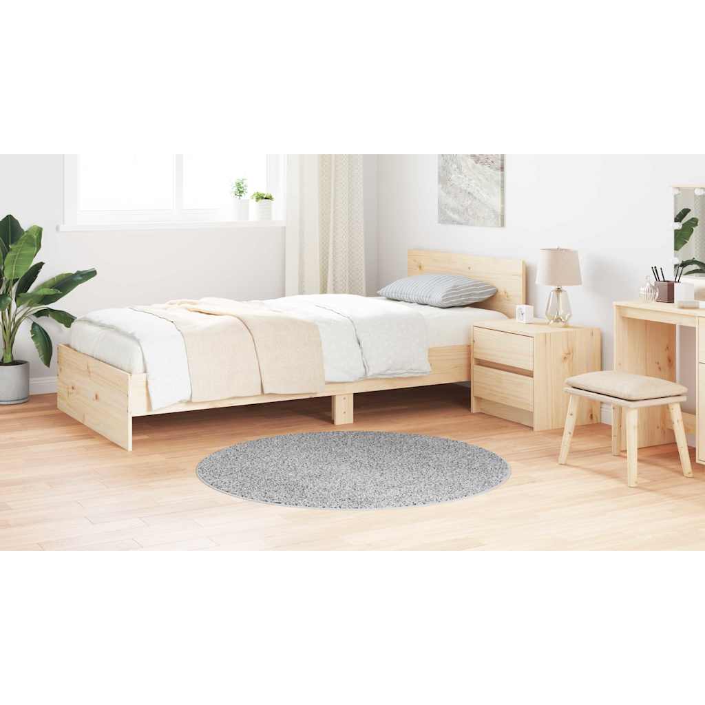 Anti-Rutsch Shaggy Teppich Grau 120 x 120 cm PP