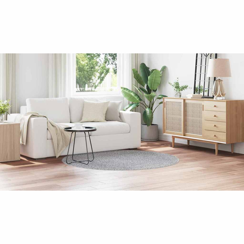 Anti-Rutsch Shaggy Teppich Grau 160 x 160 cm PP