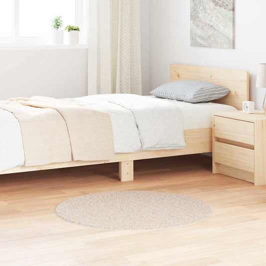 Anti-Rutsch Shaggy Teppich Creme 90 x 90 cm PP