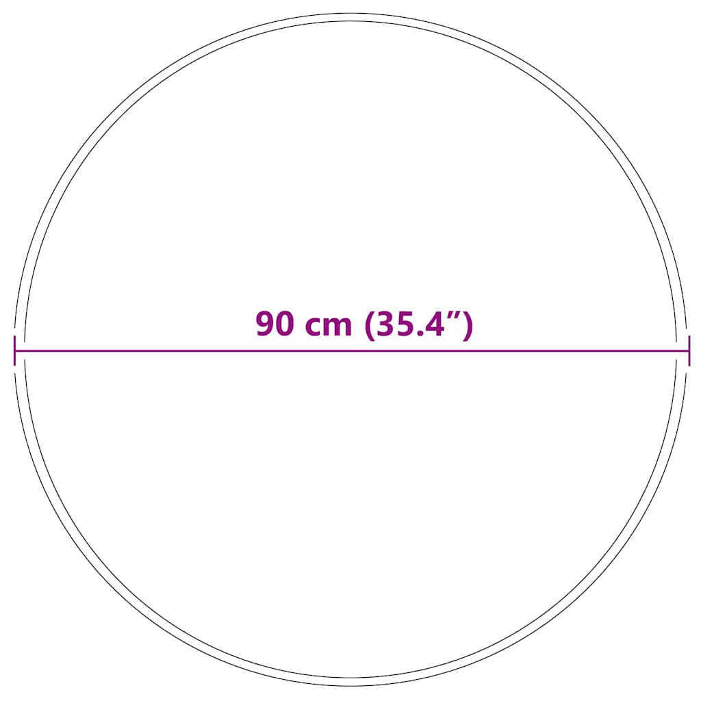 Anti-Rutsch Shaggy Teppich Creme 90 x 90 cm PP
