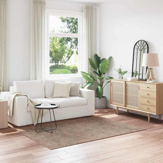 Anti-Rutsch Shaggy Teppich Braun 140 x 200 cm PP