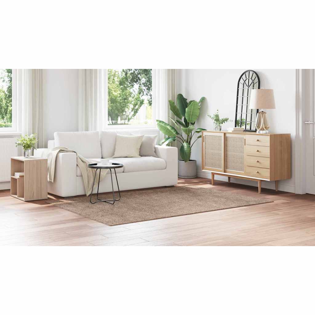 Anti-Rutsch Shaggy Teppich Braun 160 x 230 cm PP