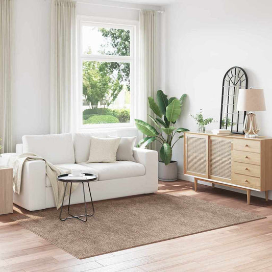 Anti-Rutsch Shaggy Teppich Braun 160 x 230 cm PP