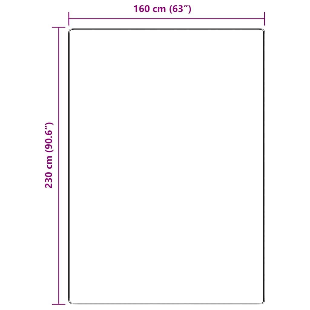 Anti-Rutsch Shaggy Teppich Braun 160 x 230 cm PP