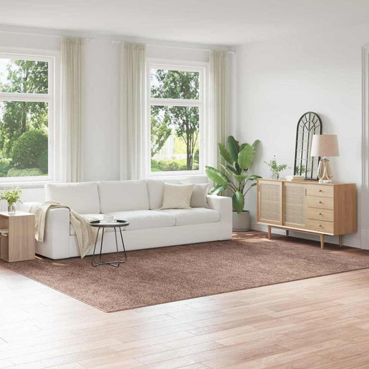 Anti-Rutsch Shaggy Teppich Braun 240 x 340 cm PP