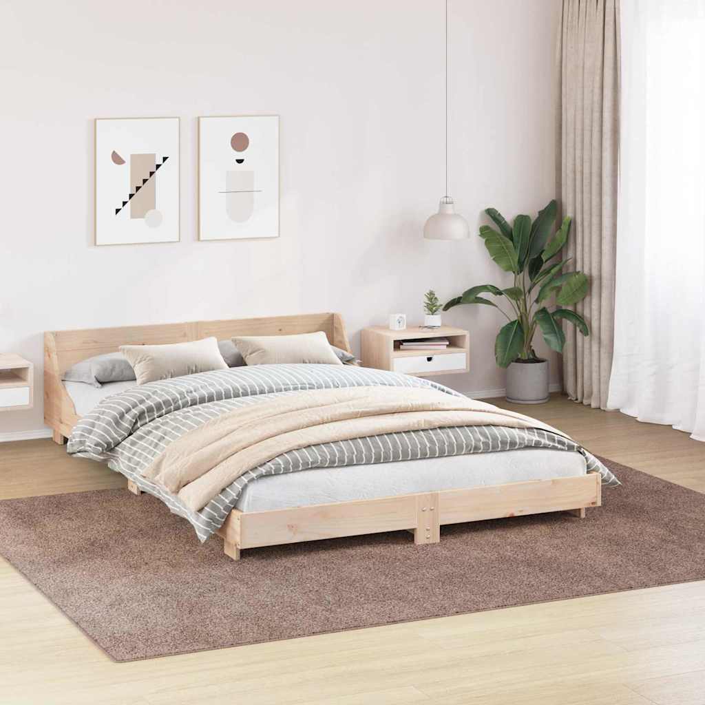 Anti-Rutsch Shaggy Teppich Braun 240 x 340 cm PP