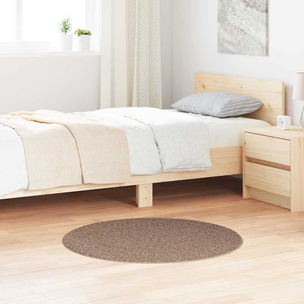 Anti-Rutsch Shaggy Teppich Braun 90 x 90 cm PP