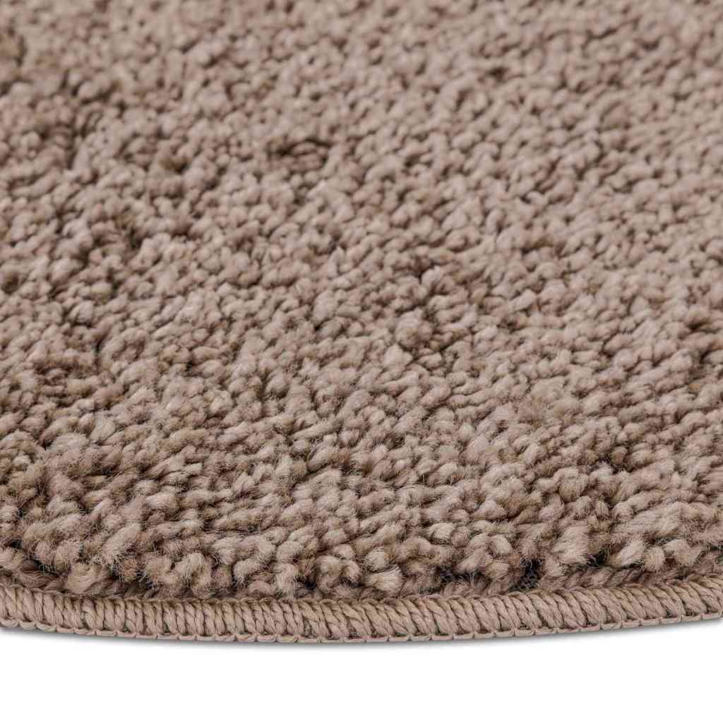 Anti-Rutsch Shaggy Teppich Braun 120 x 120 cm PP