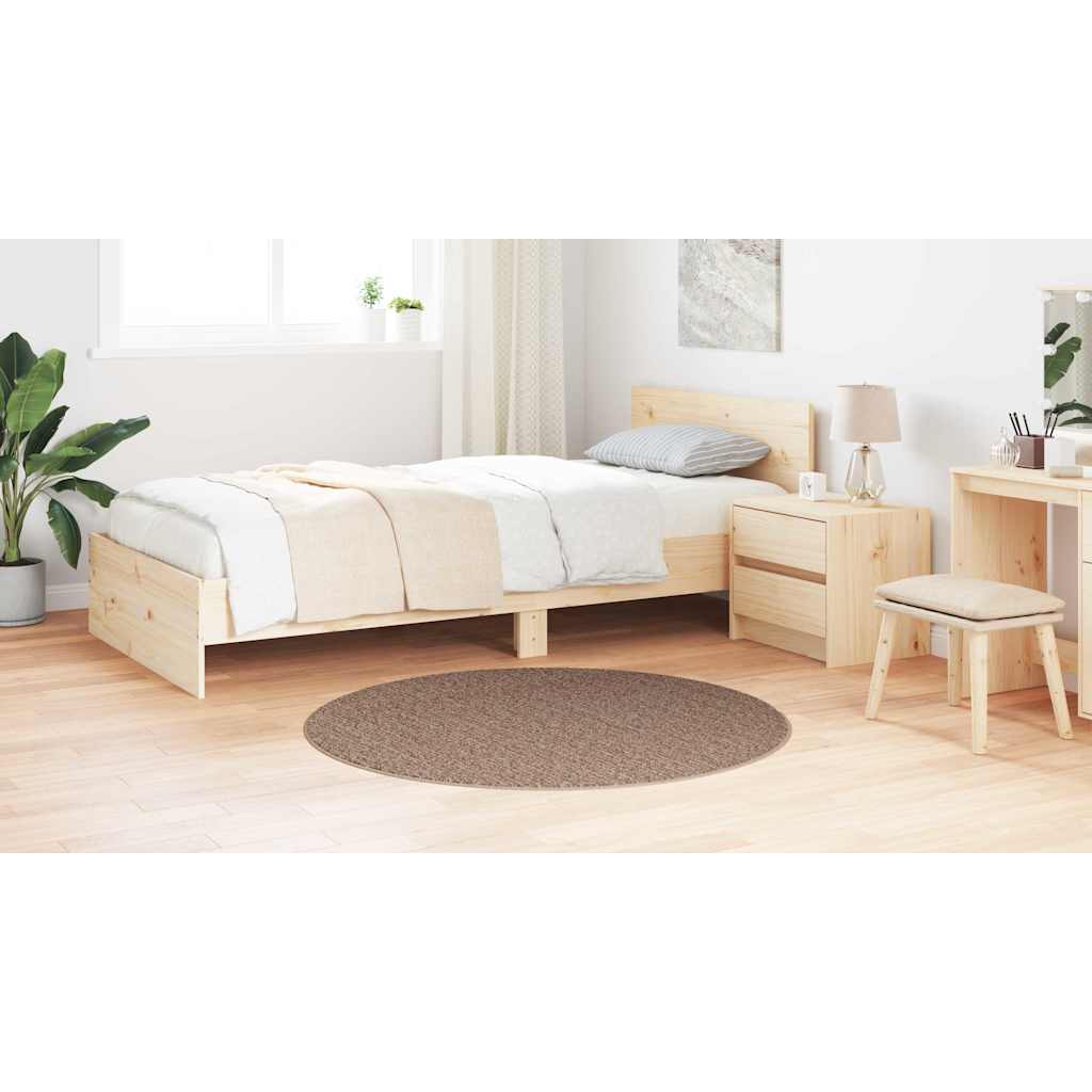 Anti-Rutsch Shaggy Teppich Braun 120 x 120 cm PP