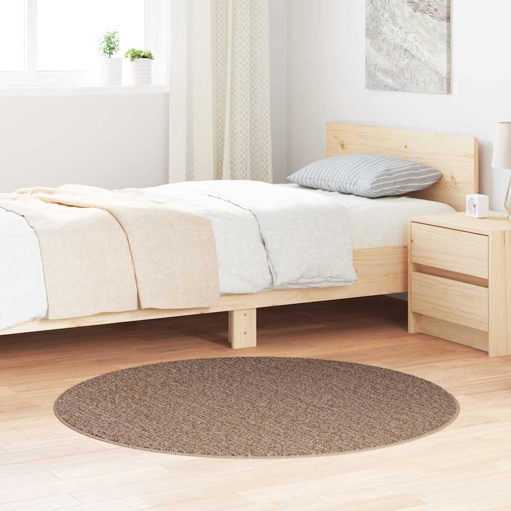 Anti-Rutsch Shaggy Teppich Braun 120 x 120 cm PP